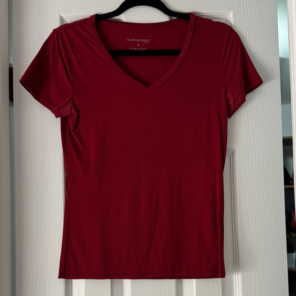 Women's Red V-Neck T-Shirt